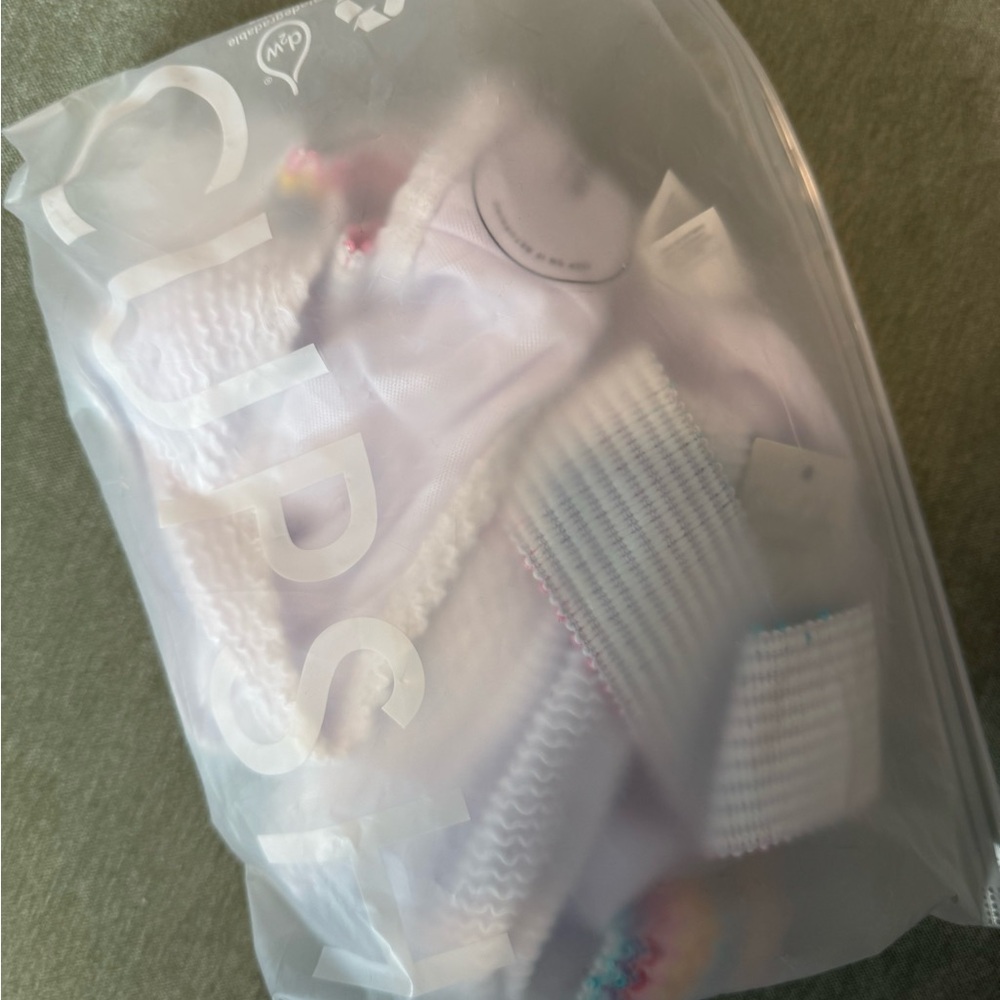 BNWT Cupshe White Textured Bikini with Rainbow Straps - Picture 5 of 9